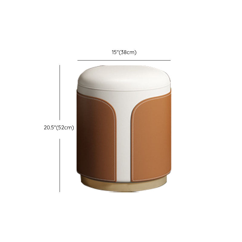 Glam Style Stone Top Dressing Table for Bedroom Orange Vanity Set