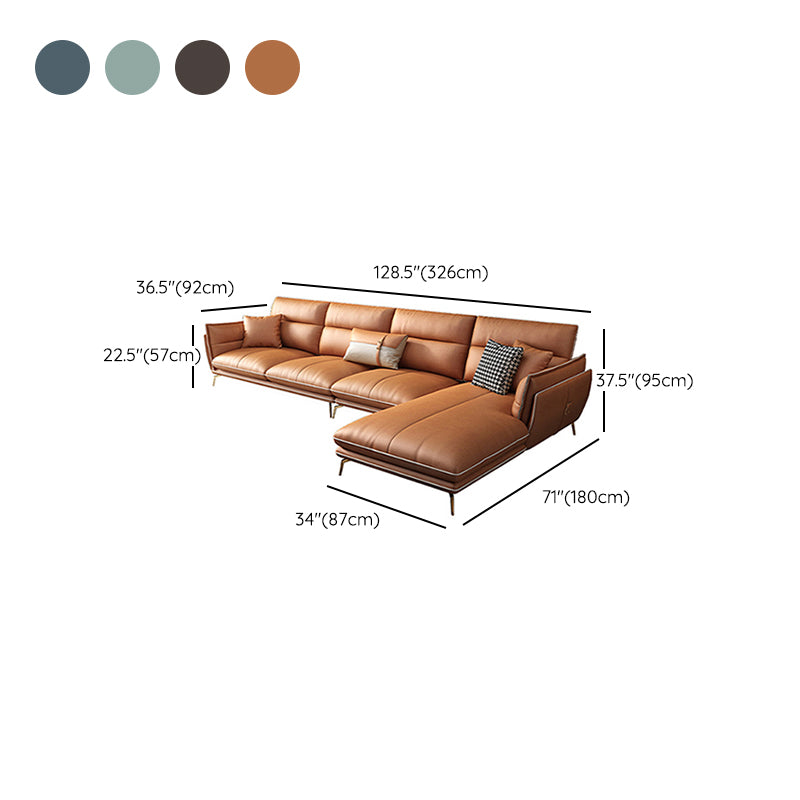 Contemporary Cushions Pillow Top Arm Faux Leather Stationary Seating