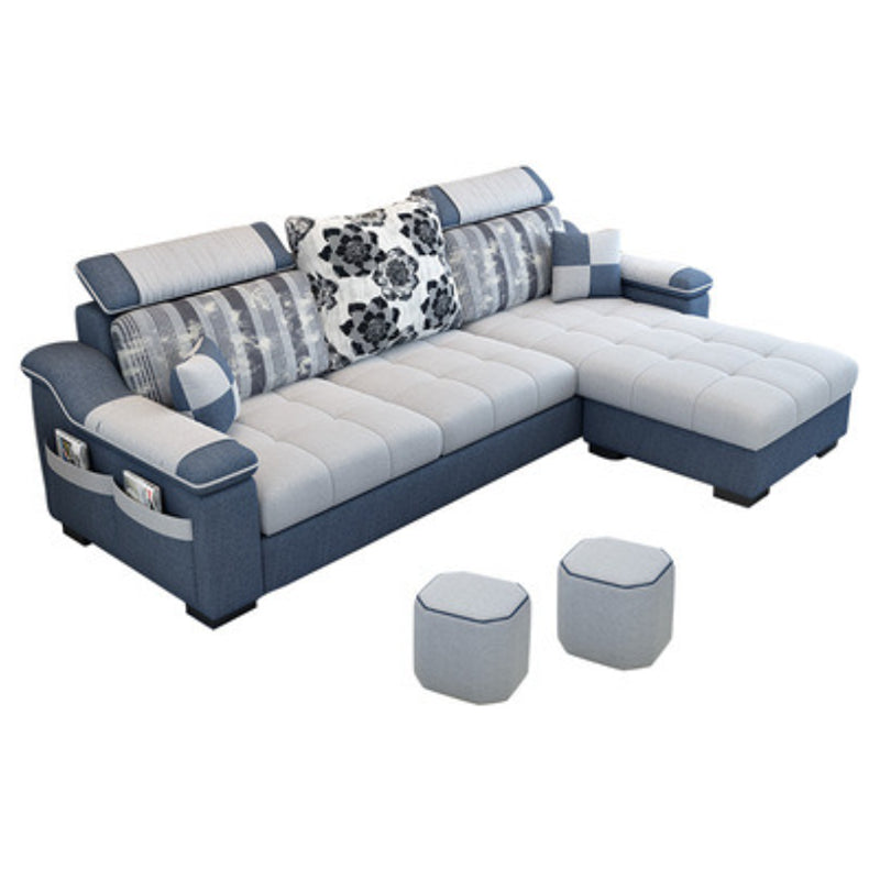 Nordic with Storage Fabric Living Room Pillows Slipcovered Seating