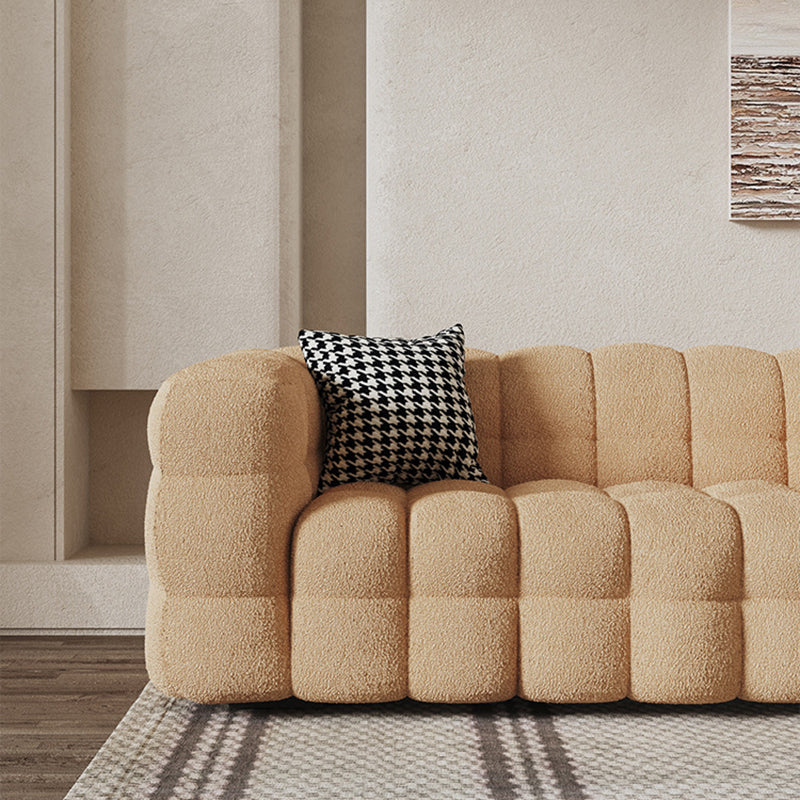 Contemporary Tuxedo Arm Sofa Standard Sofa Fabric Tight Back Settee