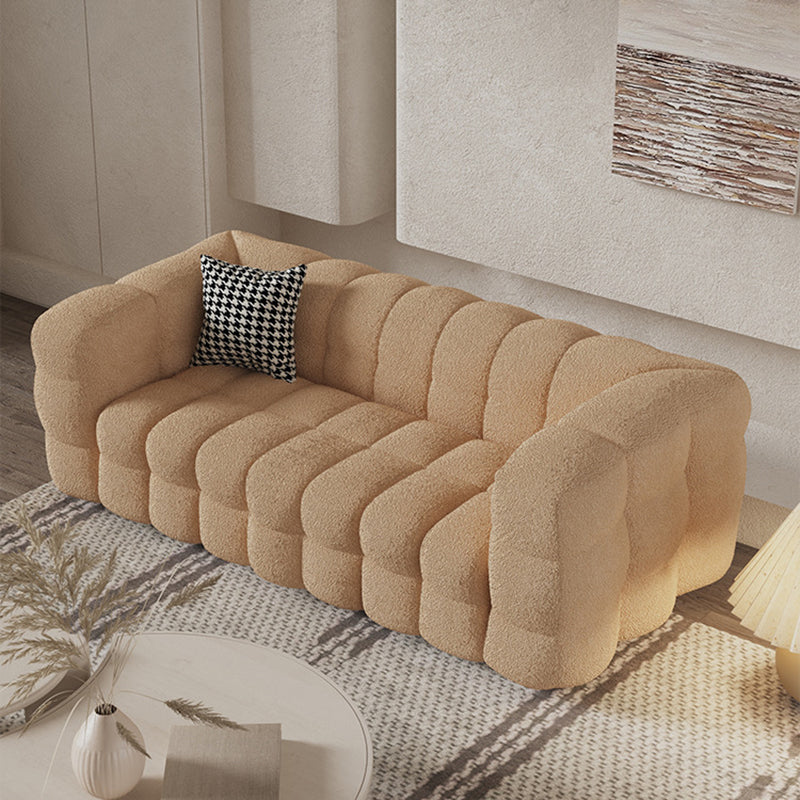 Contemporary Tuxedo Arm Sofa Standard Sofa Fabric Tight Back Settee
