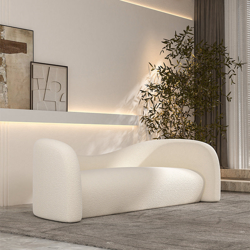 Contemporary Camel Back Standard Sofa Fabric Tuxedo Arm Sofa