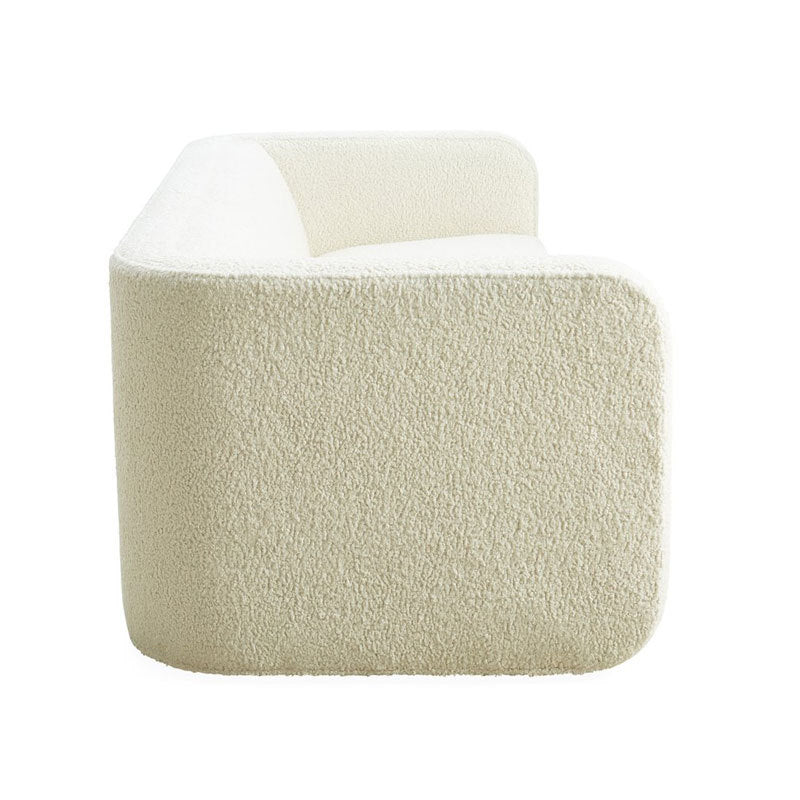 Contemporary Velvet Tuxedo Arm Sofa Loose Back Settee for Living Room