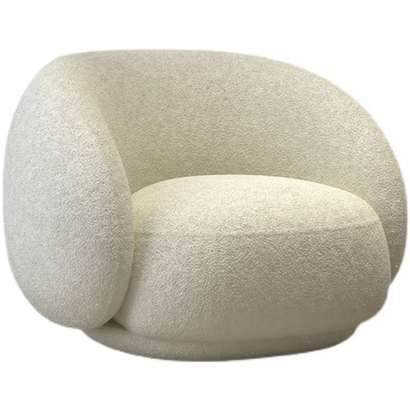 Contemporary Fabric Curved Settee Tight Back Tuxedo Arm Sofa