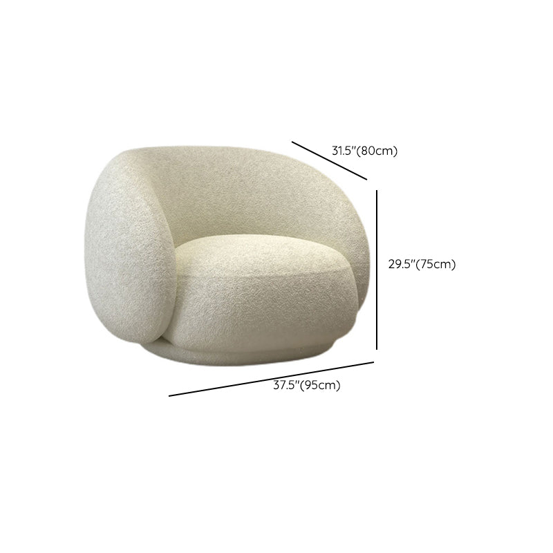Contemporary Fabric Curved Settee Tight Back Tuxedo Arm Sofa
