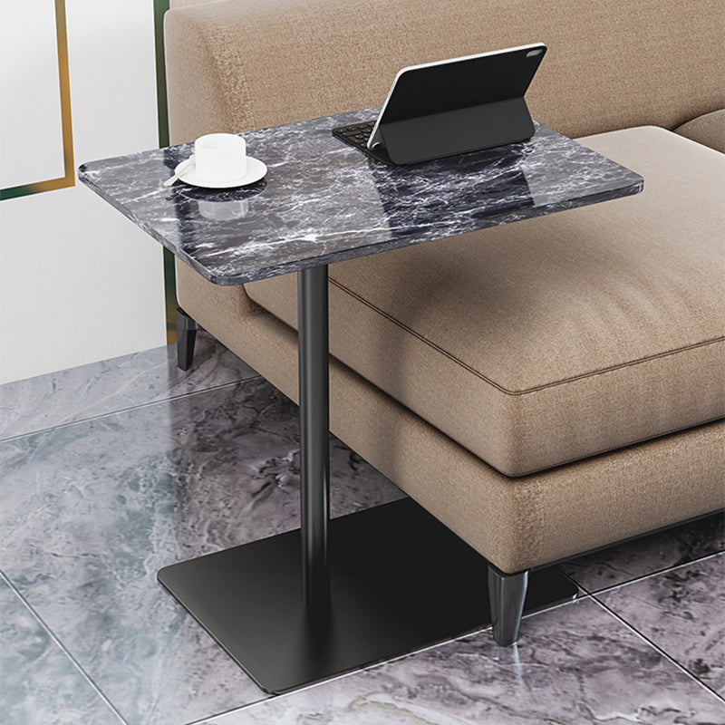 Modern Wood End Slide Table Rectangular Minimalist Sofa Corner Table