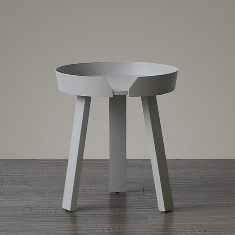 Solid Wood Tray Top End Table 3/4 Legs 2 Pieces Side Table Set
