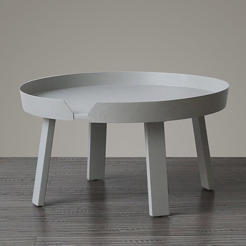 Solid Wood Tray Top End Table 3/4 Legs 2 Pieces Side Table Set