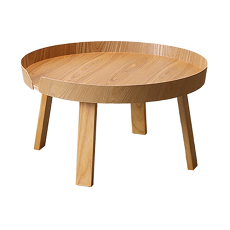 Solid Wood Tray Top End Table 3/4 Legs 2 Pieces Side Table Set