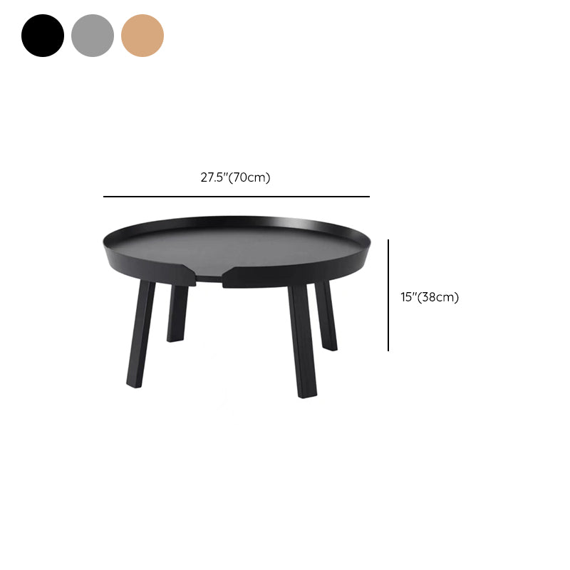 Solid Wood Tray Top End Table 3/4 Legs 2 Pieces Side Table Set