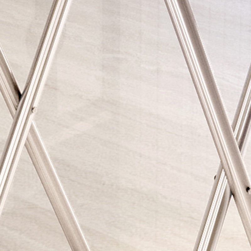 Metal and Wood Table 31.5"L Mid-Century Modern Style Home Folding Rectangular Dining Table