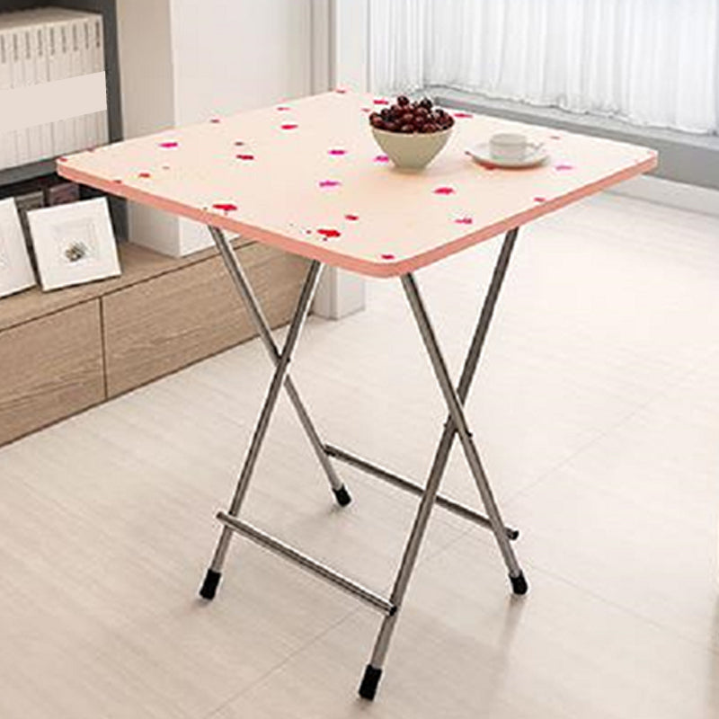 Wooden and Metal Table Mid-Century Modern Style Minimalist Home Dining Table