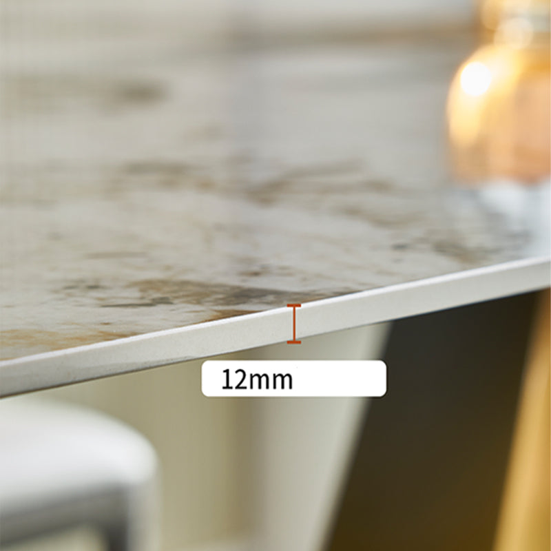 Rectangle Sintered Stone Kitchen Table Luxury Home Dining Table