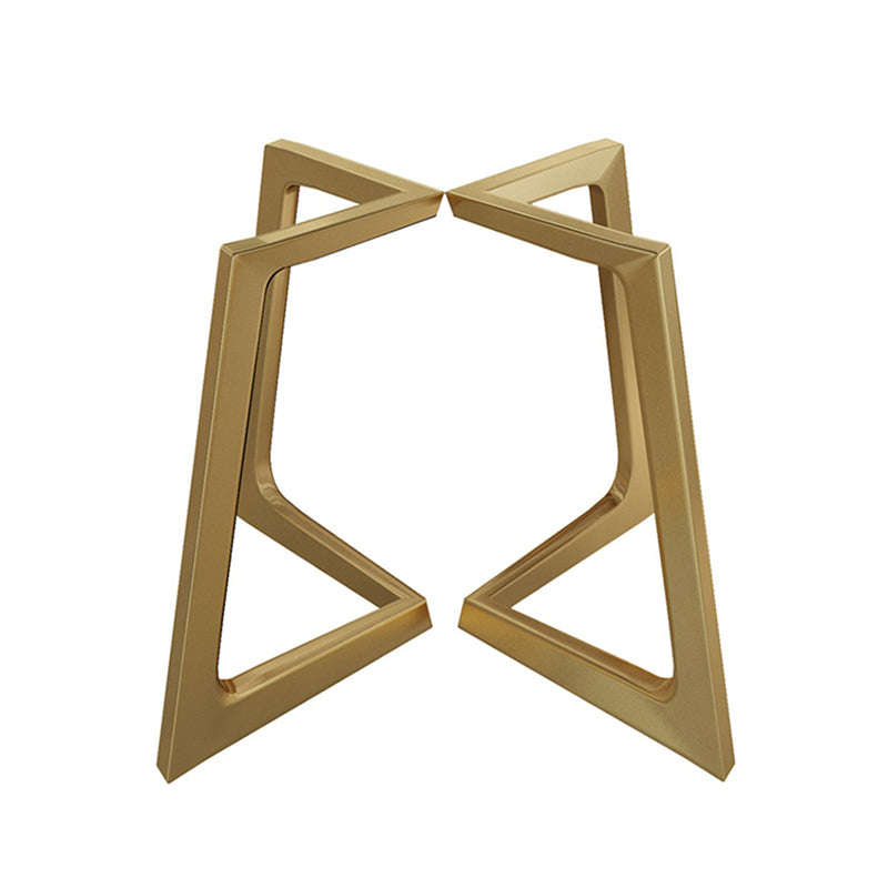 Metal and Stone Table Glam Style Round Dining Table for Home Living Room