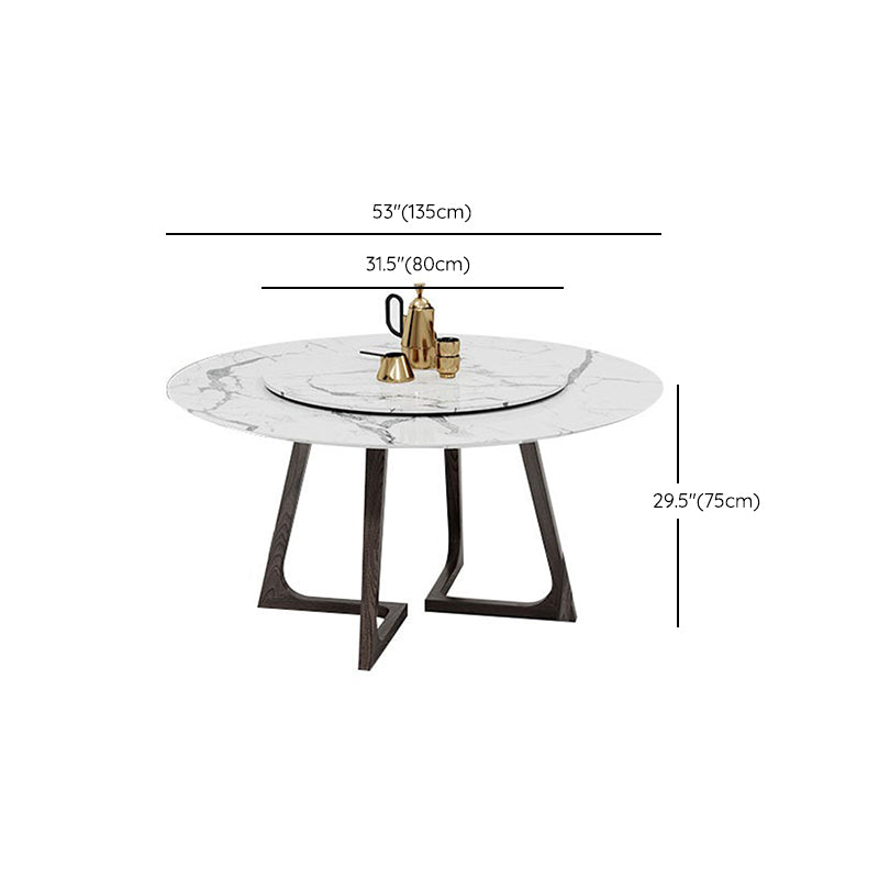 Metal and Stone Table Glam Style Minimalist Home Round Dining Table