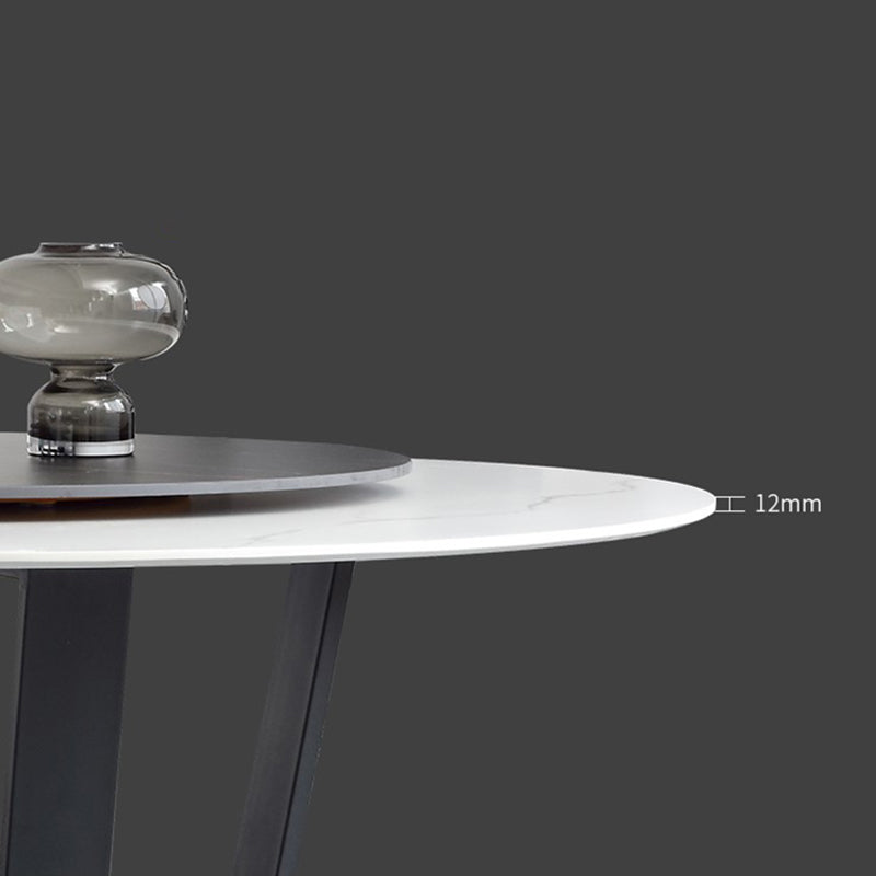 Steel and Slate Table Glam Style Simple Home Round Dining Table