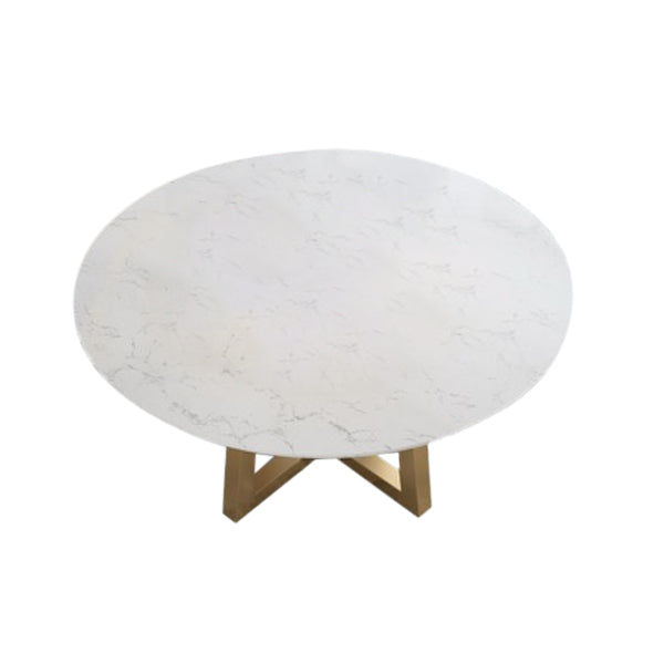 Iron and Slate Table Glam Style Simple Home Round Dining Table