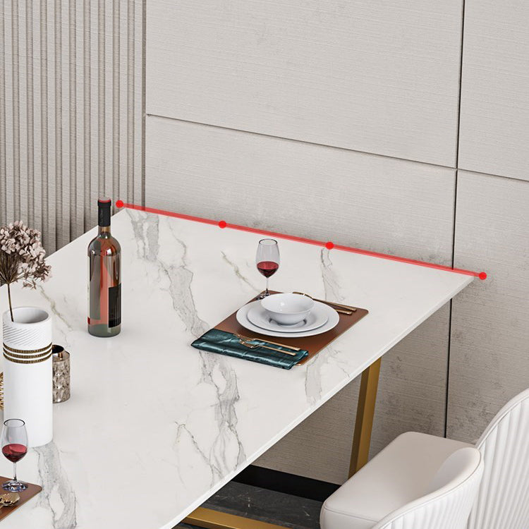 Luxury Free Form Dining Table Sintered Stone Double Pedestal Kitchen Desk