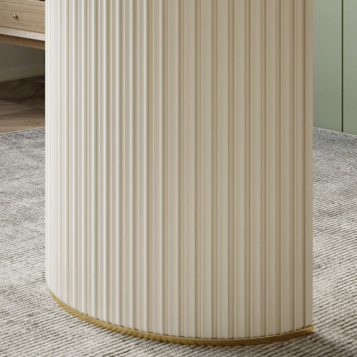 Free Form Dining Room Table Luxury Sintered Stone Double Pedestal Table