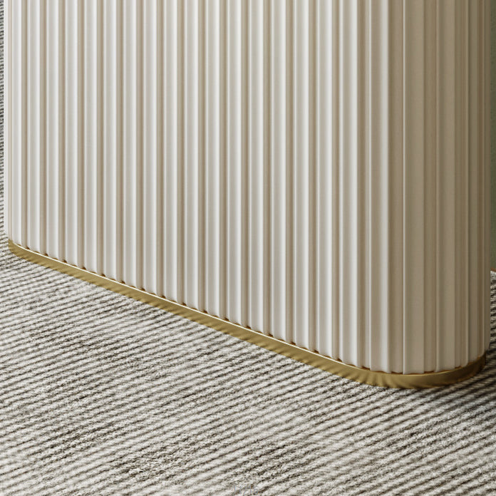 Free Form Dining Room Table Luxury Sintered Stone Double Pedestal Table