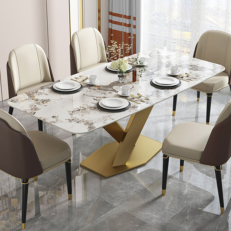 Luxury Sintered Stone Kitchen Table Rectangle Home Kitchen Desk