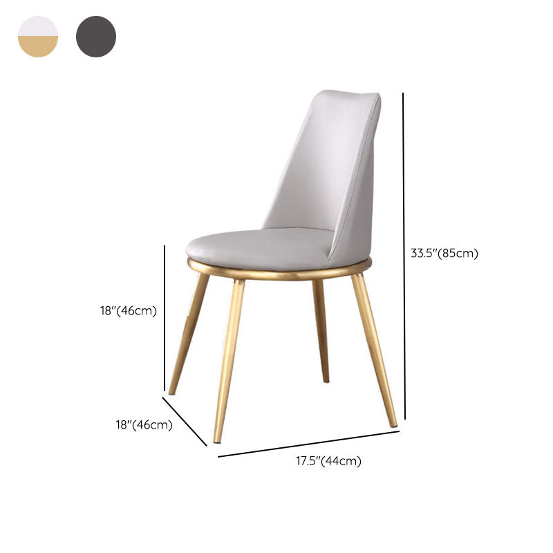 Industrial Parsons Chair Solid Back Kitchen Dining Side Chair