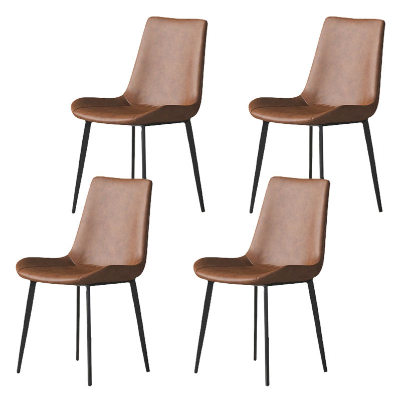 Solid Back Side Chair Industrial Dining Room Chair for Dining Room