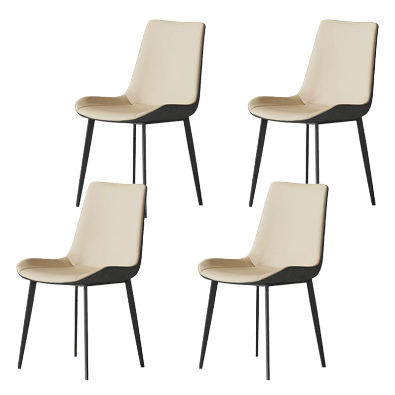 Solid Back Side Chair Industrial Dining Room Chair for Dining Room