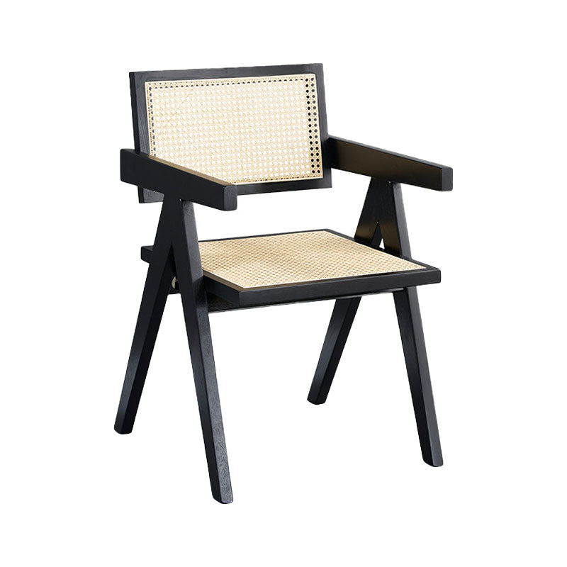 Traditional Style Dining Chair Arm Chair with Wooden Legs for Kitchen