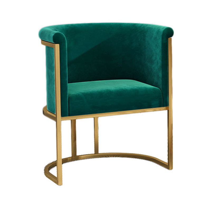 Luxury Upholstered Side Chairs Scandinavian Style Armless Solid Back Chair