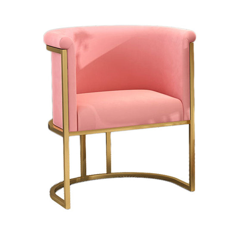 Luxury Upholstered Side Chairs Scandinavian Style Armless Solid Back Chair