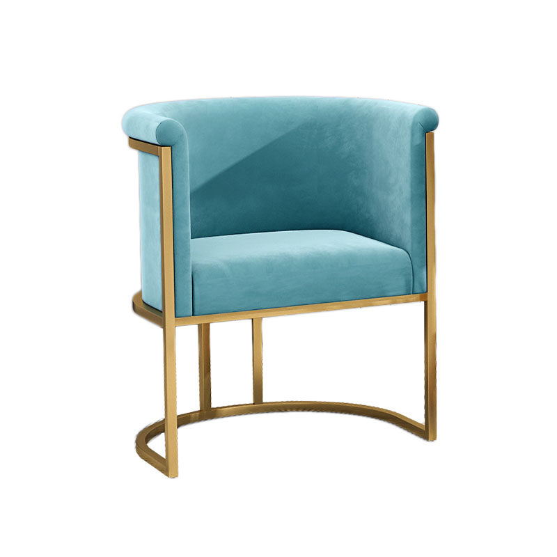 Luxury Upholstered Side Chairs Scandinavian Style Armless Solid Back Chair