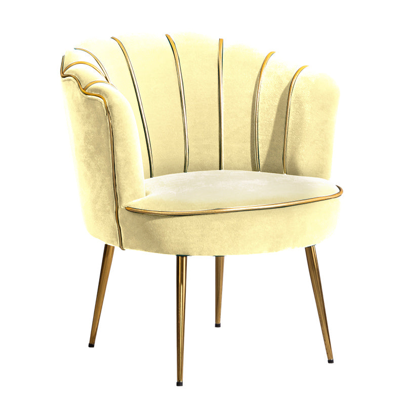 Scandinavian Upholstered Armless Dining Chairs Solid Back Chairs for Home