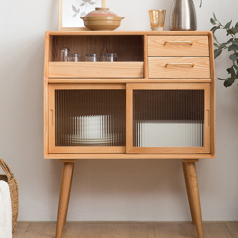 Wooden Home Storage Sideboard 31.5"L Modern Rectangular Sideboard Table