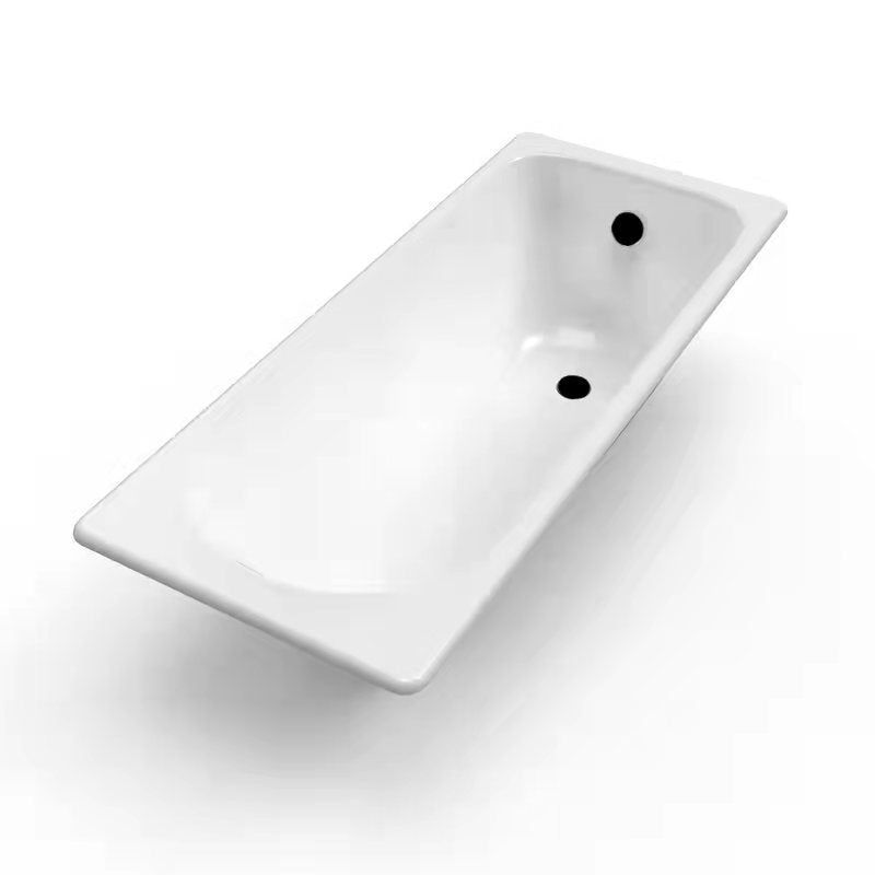 Soaking Freestanding Tub with Internal Drain Bathroom Acrylic White Bath Tub