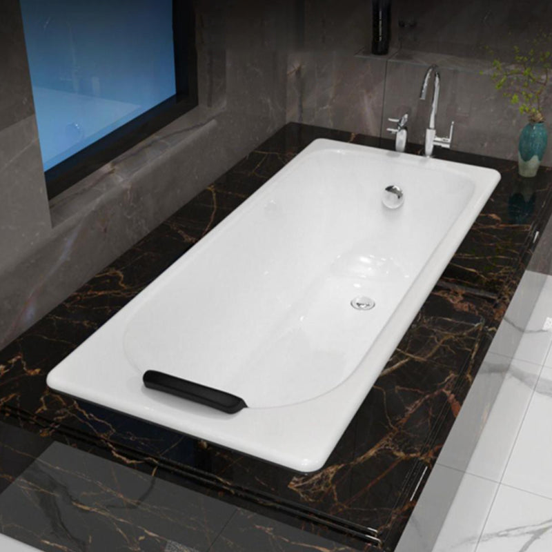 Soaking Freestanding Tub with Internal Drain Bathroom Acrylic White Bath Tub