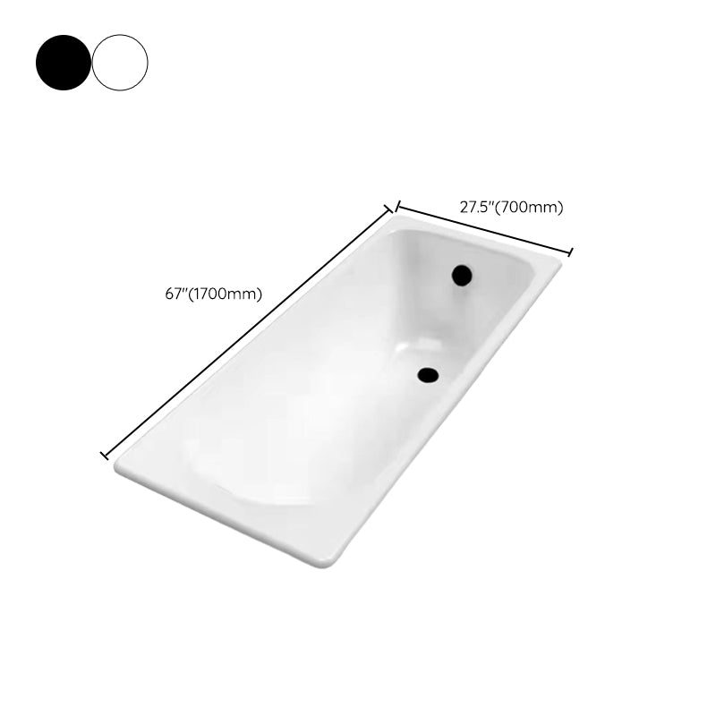 Soaking Freestanding Tub with Internal Drain Bathroom Acrylic White Bath Tub