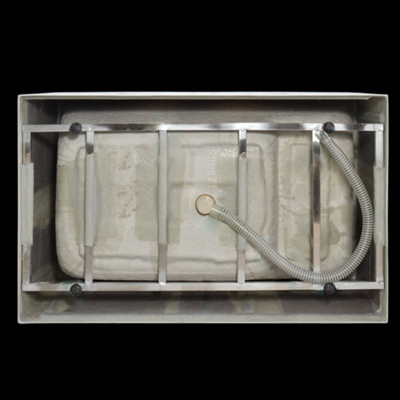 White Back to Wall Soaking Bathtub Contemporary Rectangular Acrylic Bath Tub