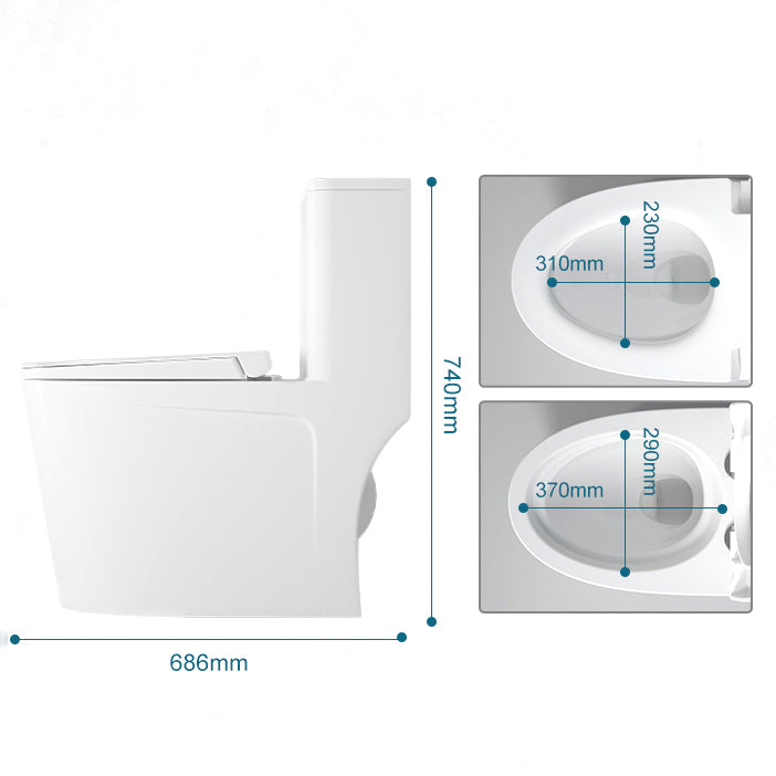 Modern Siphon Jet Toilet Bowl White Bidet Toilet with Seat for Bathroom