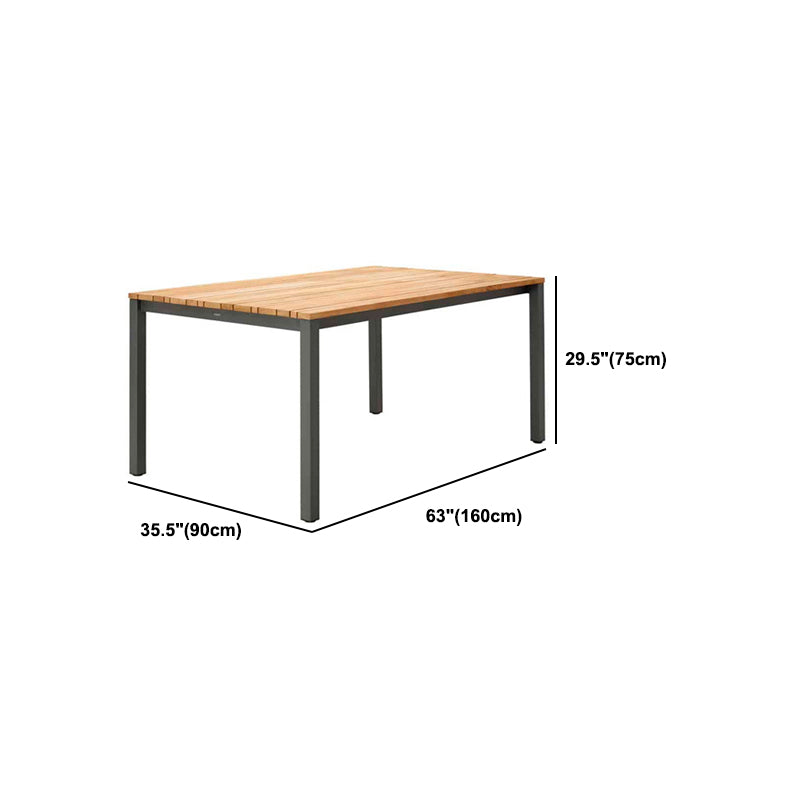 Boho Wood Dining Set 1/3/5 Pieces Rectangular Dining Table Set for Outdoor