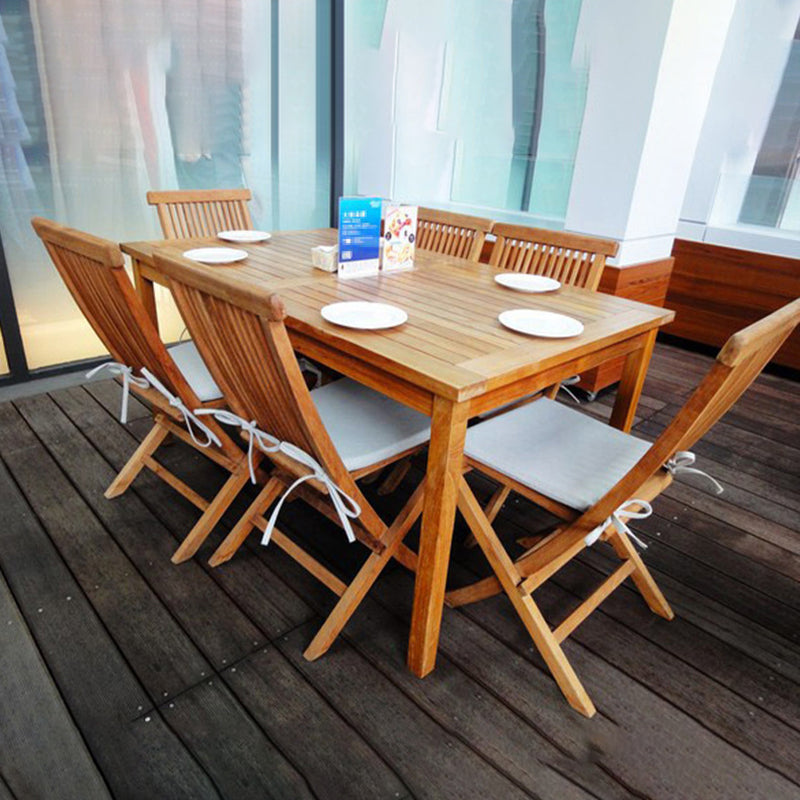 Bohemian Style Solid Wood Dining Table Set 1/5/7 Pieces Dining Table Set for Outdoor