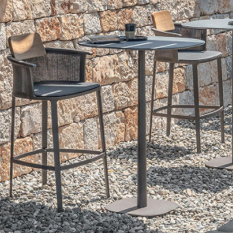 Modern Sintered Stone Top Bar Table Set 1/3 Pieces Round Counter Table Set for Outdoor