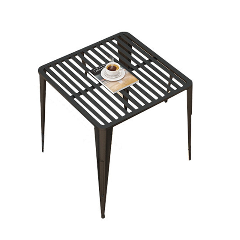 Modern Metal Dining Set 1/5/7 Pieces Rectangular Dining Table Set for Outdoor