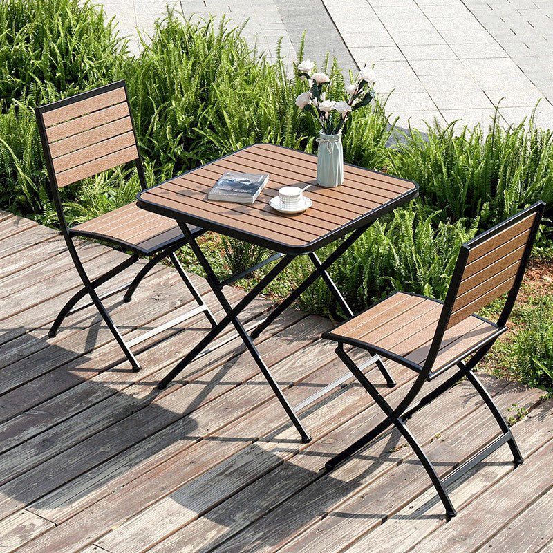 Modern Metal Dining Set 1/3 Pieces Reclaimed Wood Dining Table Set
