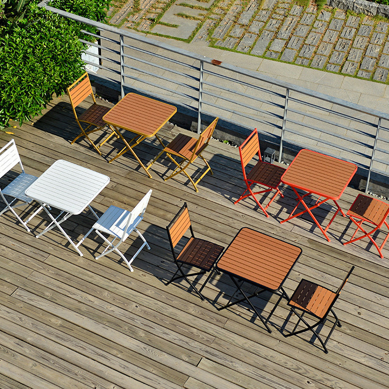 Modern 1/3 Pieces Metal Dining Set Reclaimed Wood Dining Table Set