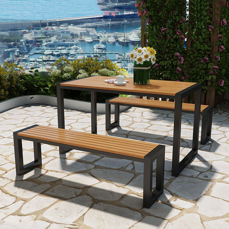Modern Rectangular Picnic Table 1/2/3 Pieces Reclaimed Wood Dining Picnic Table Set