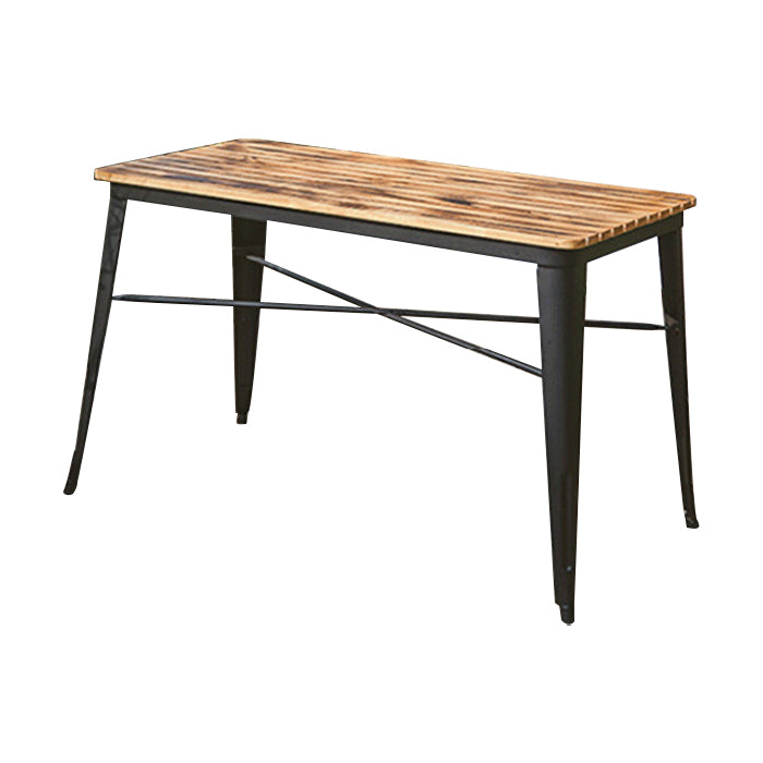 Industrial 1/5 Pieces Metal Dining Set Reclaimed Wood Dining Table Set for Outdoor