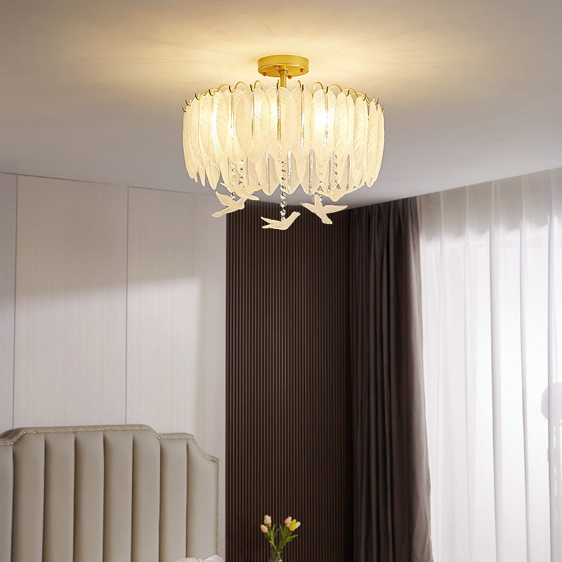 Nordic Ceiling Lamp Creative Glass Shade Flush Mount Light Fixture