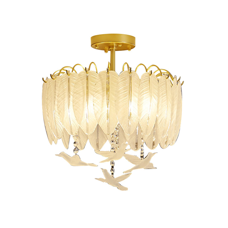 Nordic Ceiling Lamp Creative Glass Shade Flush Mount Light Fixture