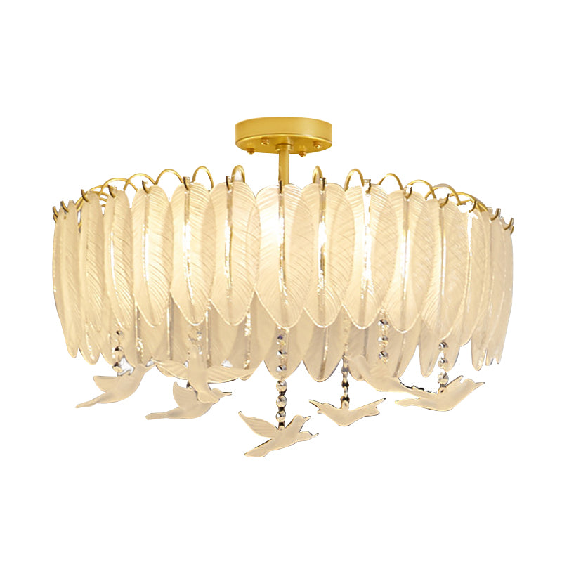 Nordic Ceiling Lamp Creative Glass Shade Flush Mount Light Fixture
